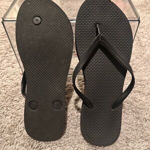 Black Flip Flops